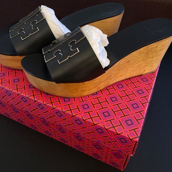 Tory Burch 80MM Ines Wedges 8.5 - Picture 7 of 7